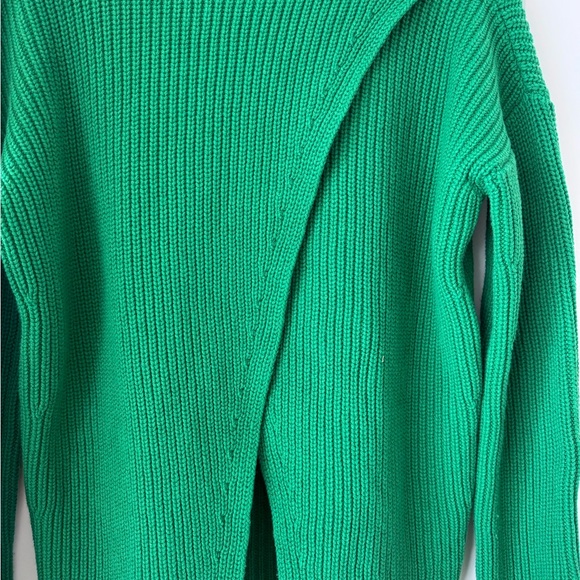 Sezane Green Ribbed Sweater - Picture 4 of 5